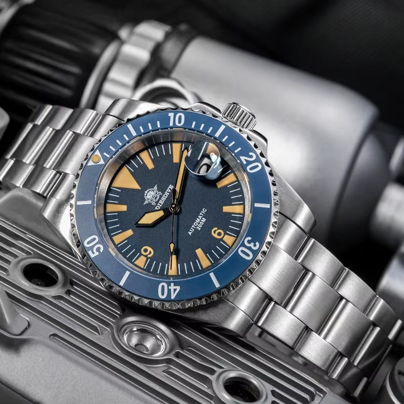 Montre Automatique de Luxe pour Homme — Verre Saphir, Plongée 200M, Luminescence & Mécanisme Haute Précision