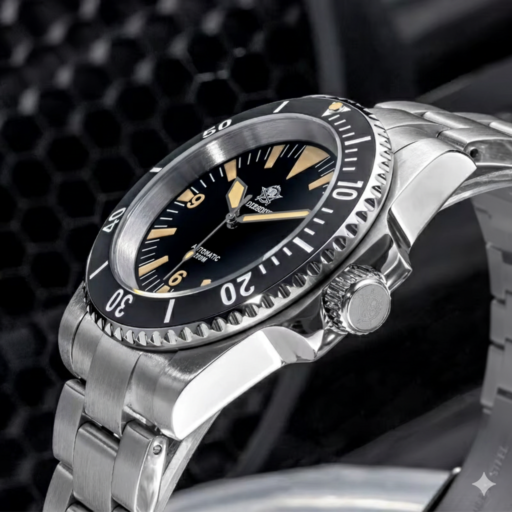 Montre Automatique de Luxe pour Homme — Verre Saphir, Plongée 200M, Luminescence & Mécanisme Haute Précision