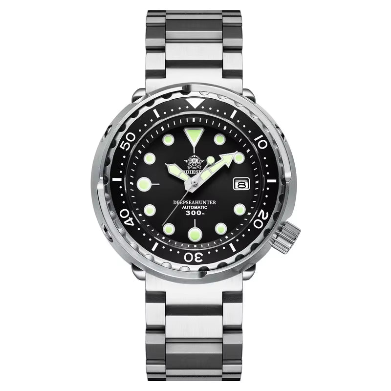 Automatic Mechanical Watch Male American Stainless Steel Scratch Proof Waterproof Diving Watch Business Leisure Watch