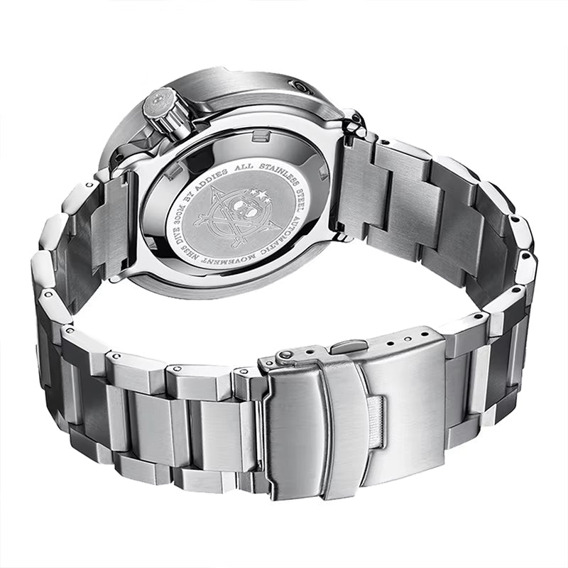 Automatic Mechanical Watch Male American Stainless Steel Scratch Proof Waterproof Diving Watch Business Leisure Watch